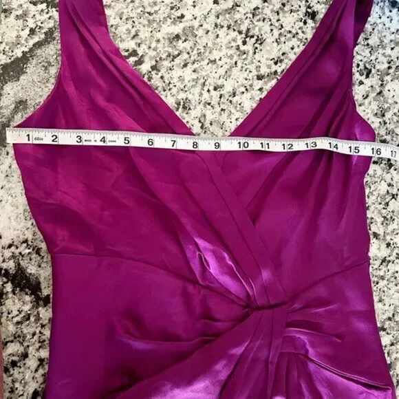 Temperley London 100% Silk Midi Sheath Dress‎ Purple 6 Formal Classic Designer - Picture 10 of 10